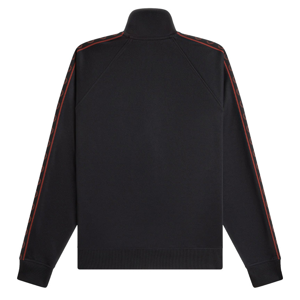 Contrast Tape Track Jacket - Black