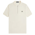 Crepe Piqué Polo Shirt - Ecru