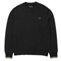 Crew Neck Sweatshirt - Black/Ecru/Laurel Wreath Green