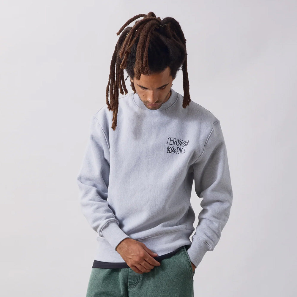 Double Vision Crewneck - Heather Grey