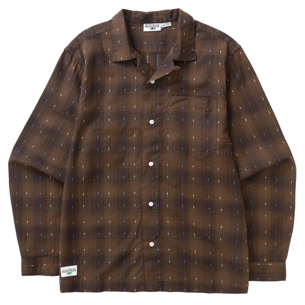 Drag Stitch Resort Shirt - Brown