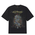 Dragon City Diamante Graphic Relaxed T-Shirt - Black