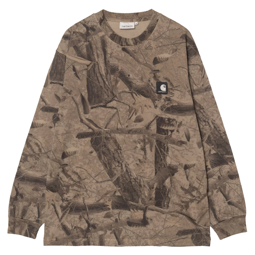 Feather Tree Long Sleeve T-Shirt - Camo Khaki