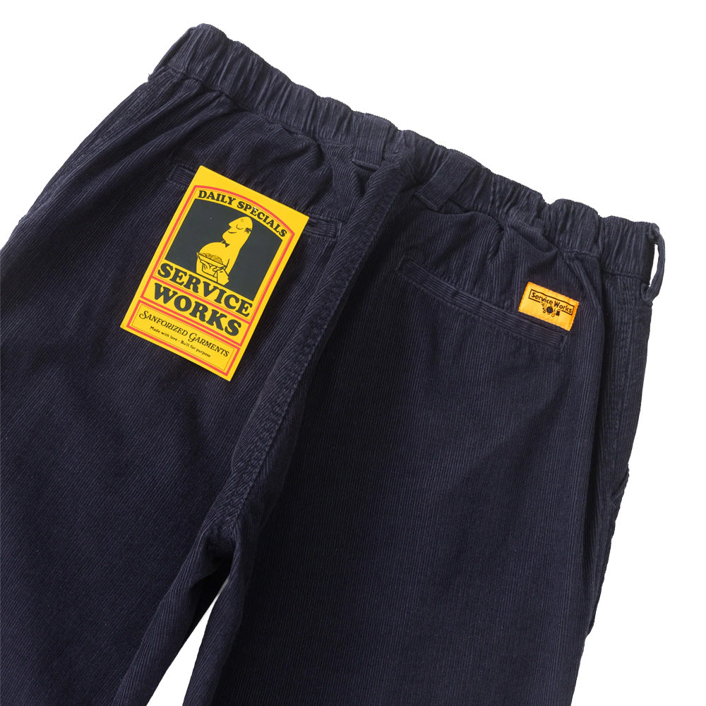 Fine Cord Waiter Pants - Dark Navy