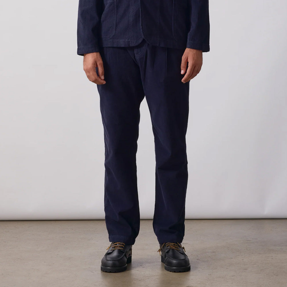 Fine Cord Waiter Pants - Dark Navy