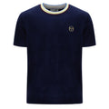 Fino Velour T-Shirt - Maritime Blue