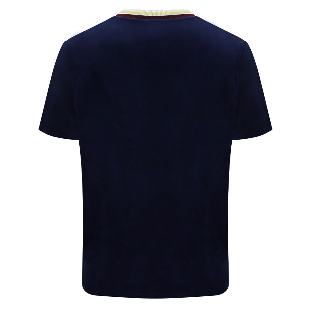 Fino Velour T-Shirt - Maritime Blue