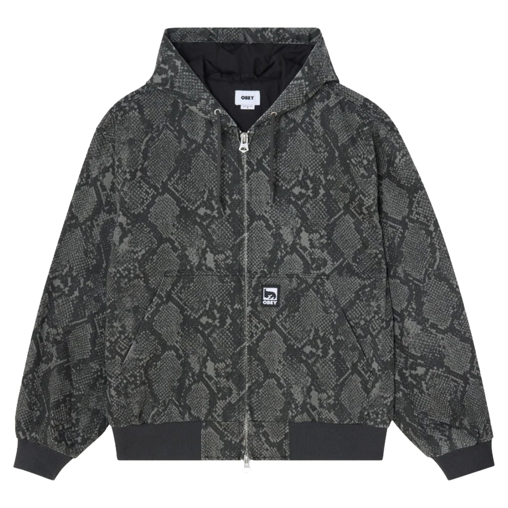 Glen Zip Up Jacket - Grey Snake