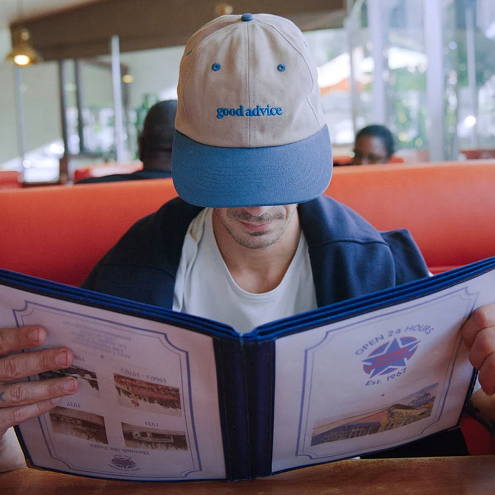 Good Advice Cap - Sand/Navy