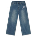 Gothic Contrast Cross Xxtra Jeans - Mid Blue