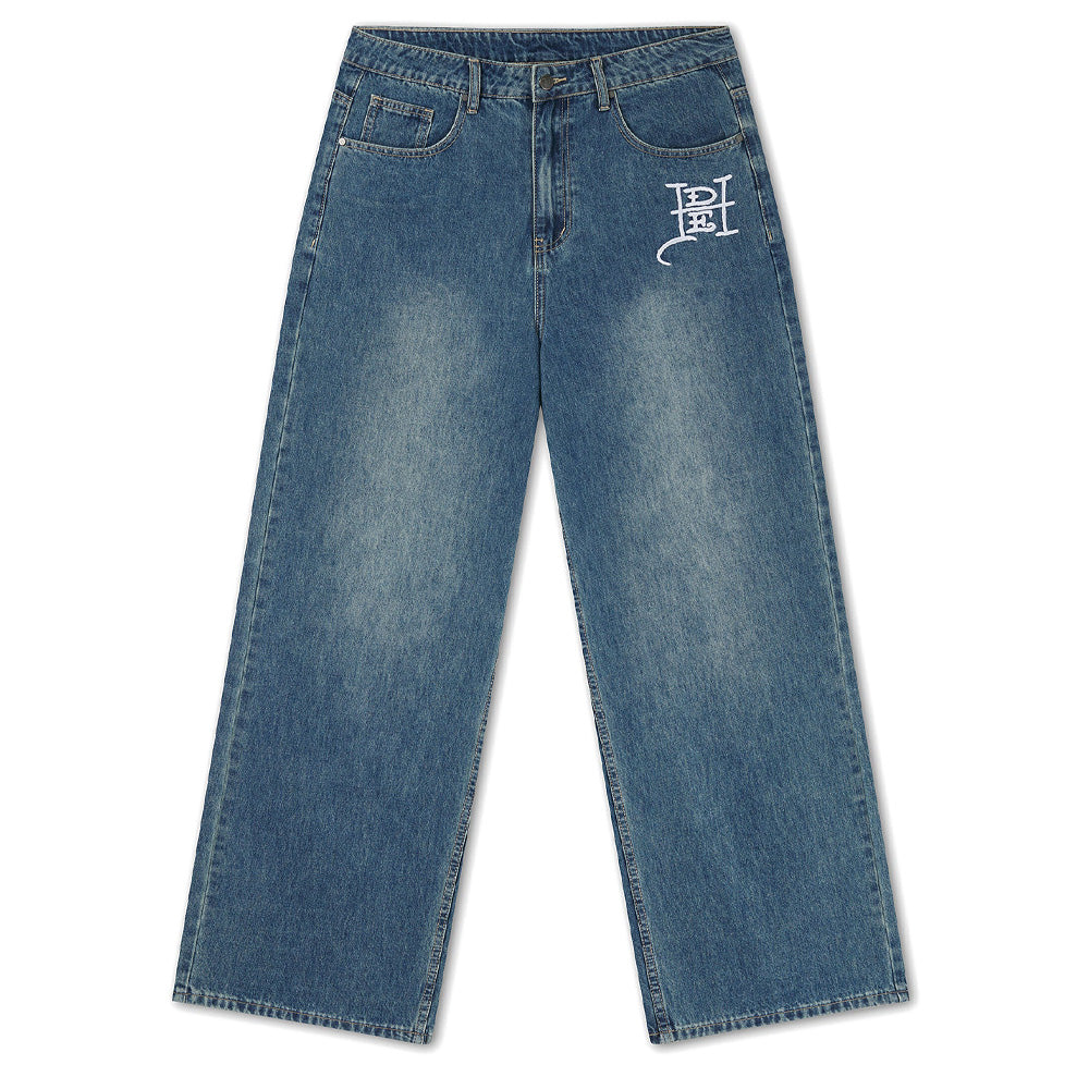 Gothic Contrast Cross Xxtra Jeans - Mid Blue