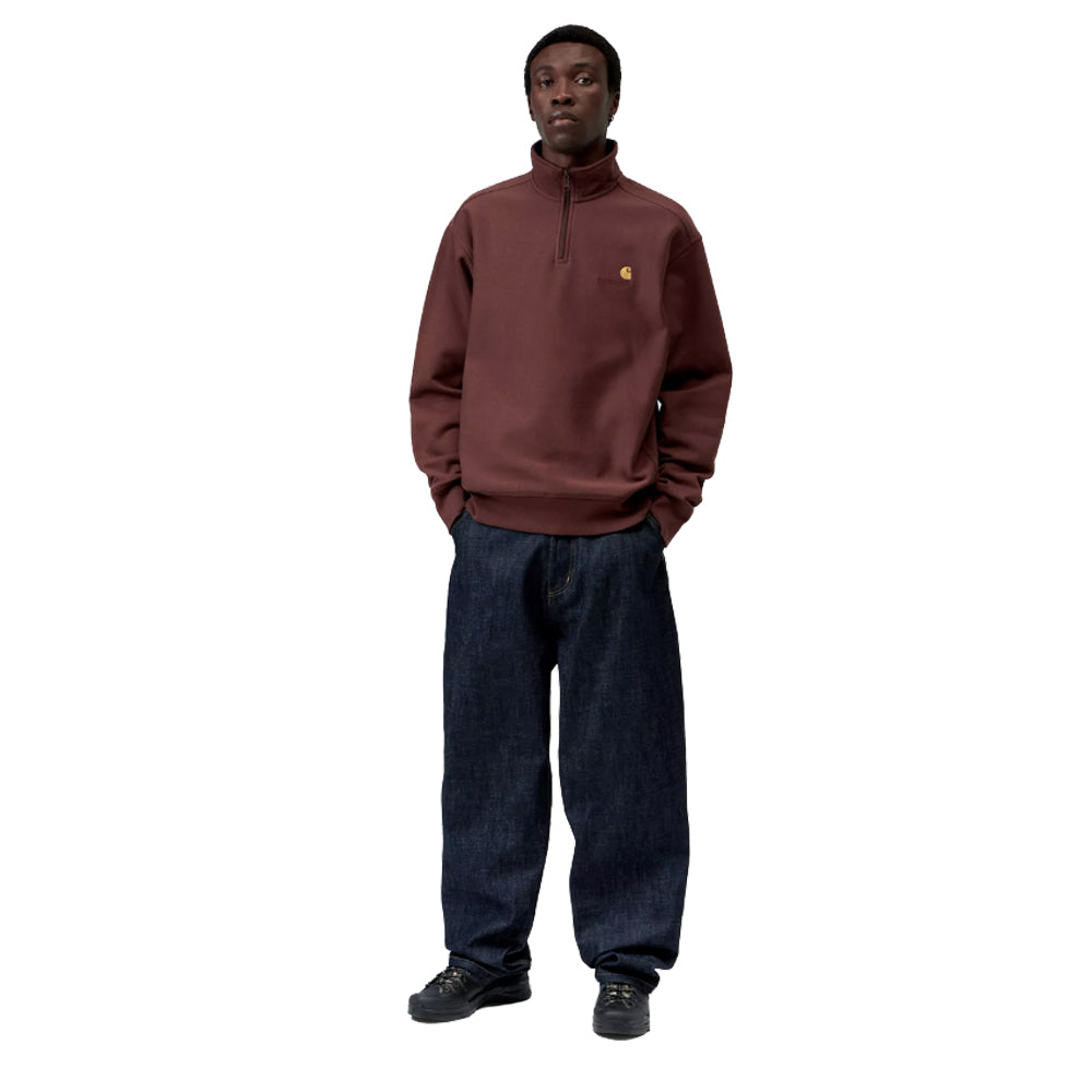 Half Zip American Script Sweatshirt - Amarone