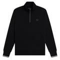 Half Zip Sweatshirt - Black/Ecru/Laurel Wreath Green