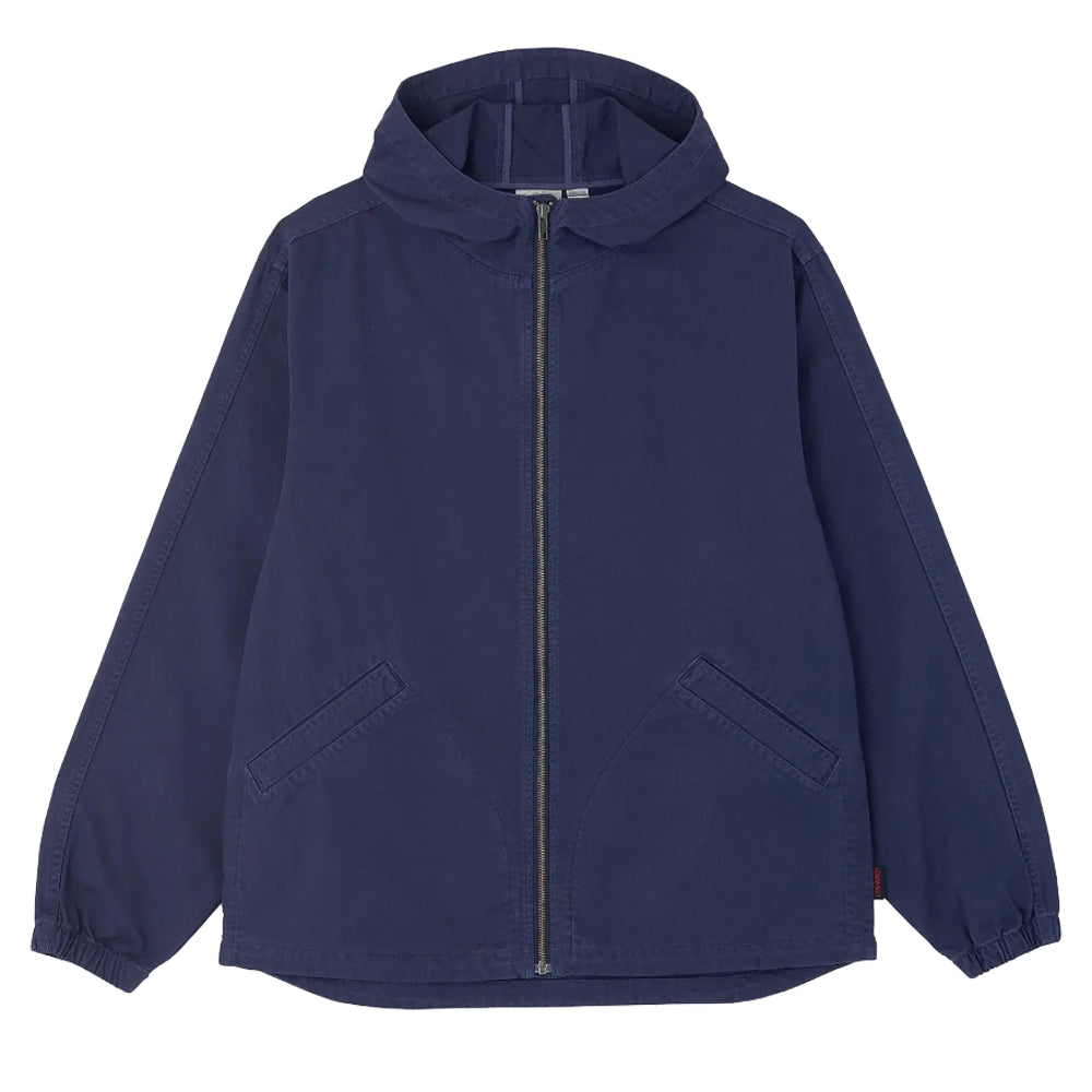 Herringbone Hooded Jacket - Navy