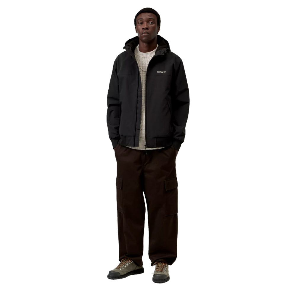 Hooded Sail Jacket - Black/White