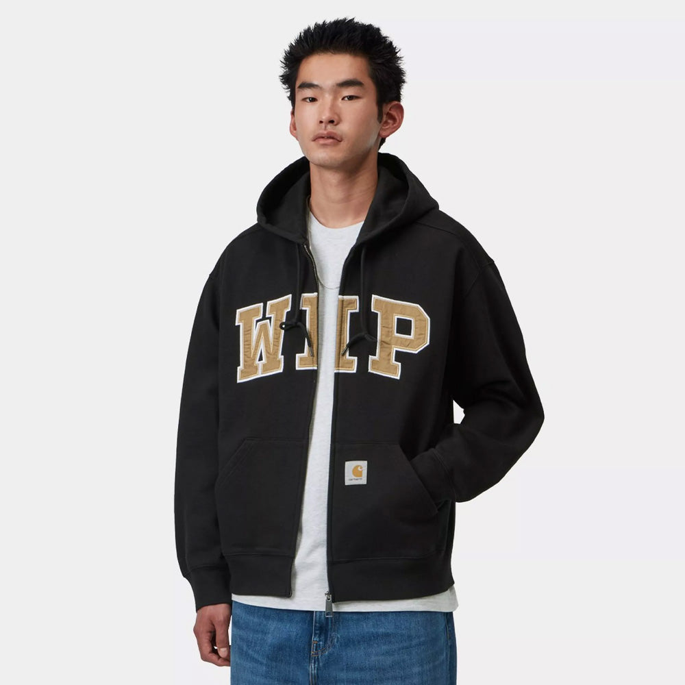 Hooded WIP Sweat Jacket - Black