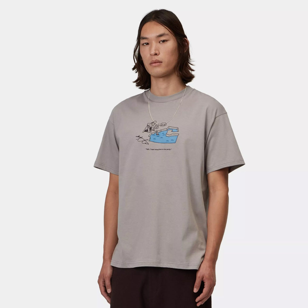 Ice Fishing T-Shirt- Shady Grey