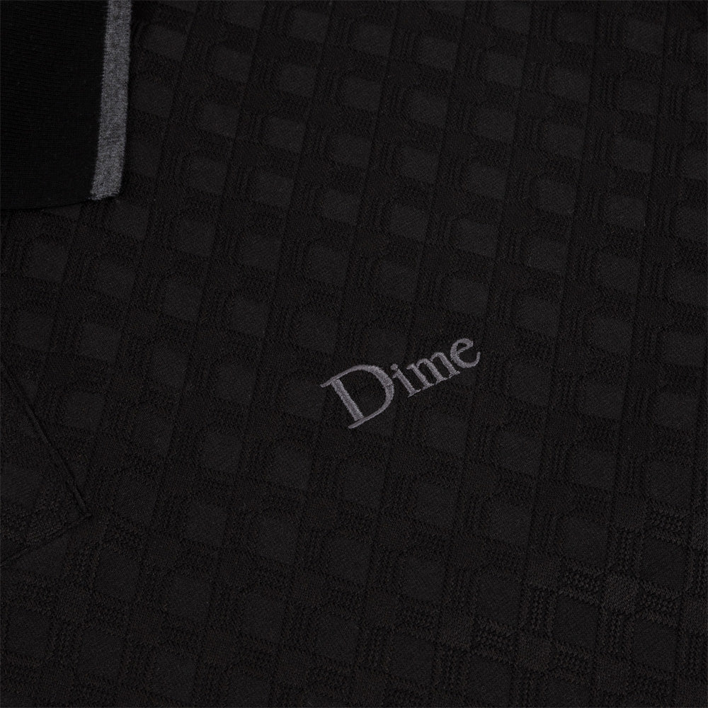 Jacquard LS Polo - Black