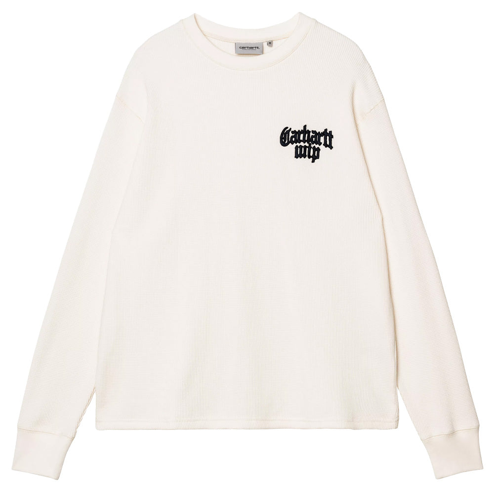 L/S Blackletter Waffle T-Shirt - Wax/Black