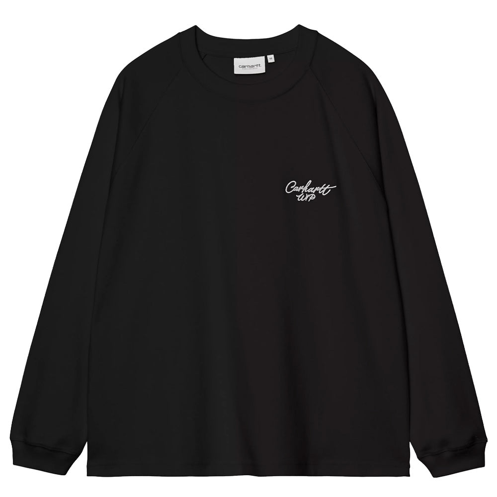 L/S Signature Rib T-Shirt - Black/White
