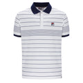 Logan Stripe Polo - White/Navy