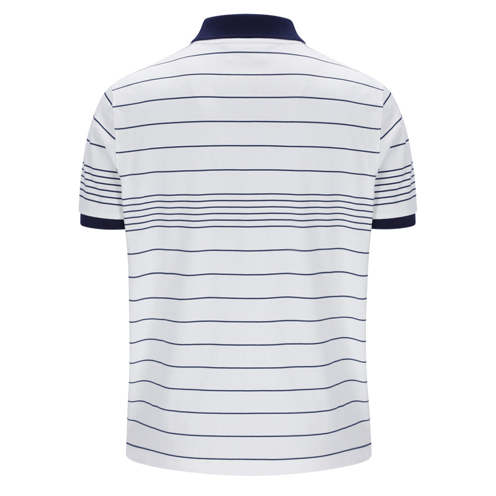 Logan Stripe Polo - White/Navy