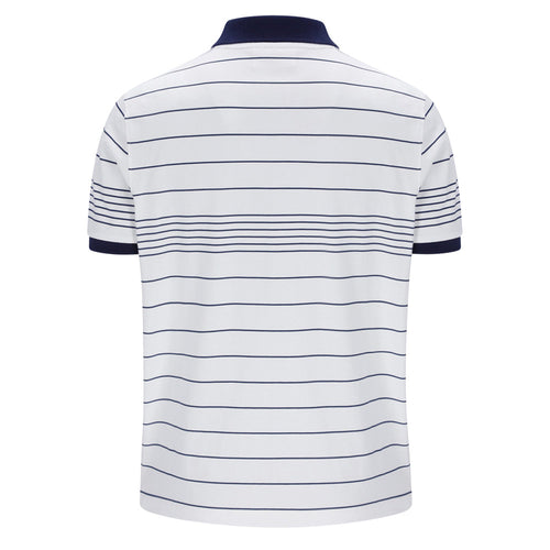 Logan Stripe Polo - White/Navy