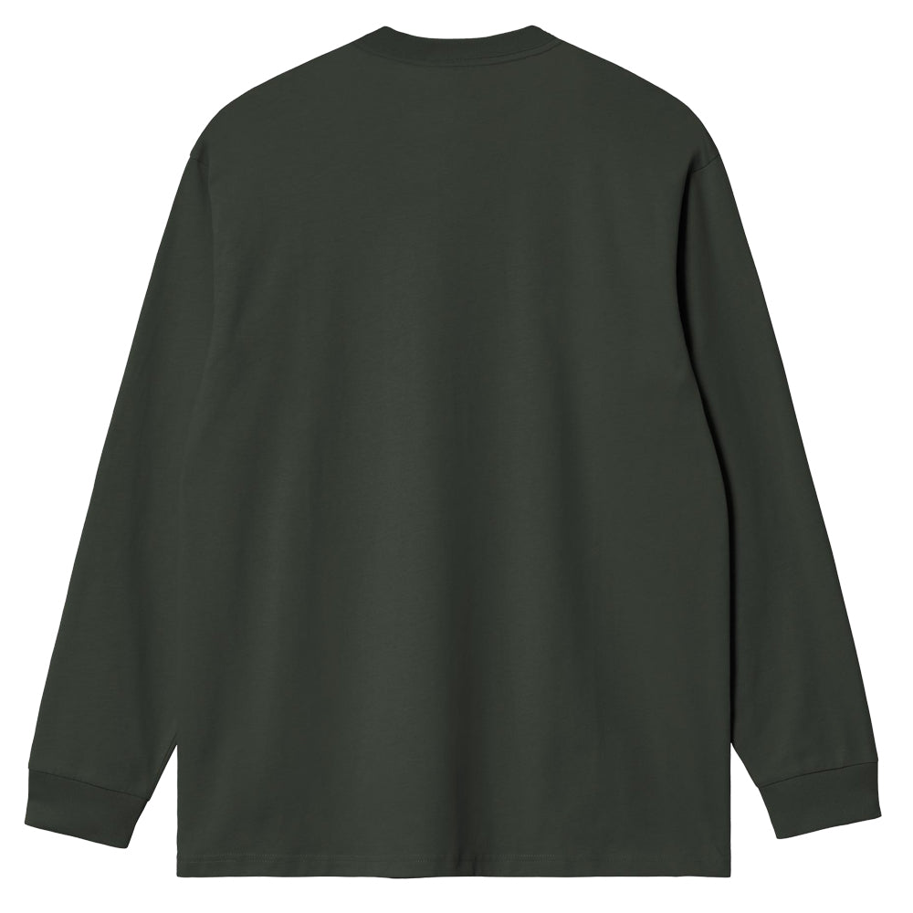 Long Sleeve American Script T-Shirt  - Raven