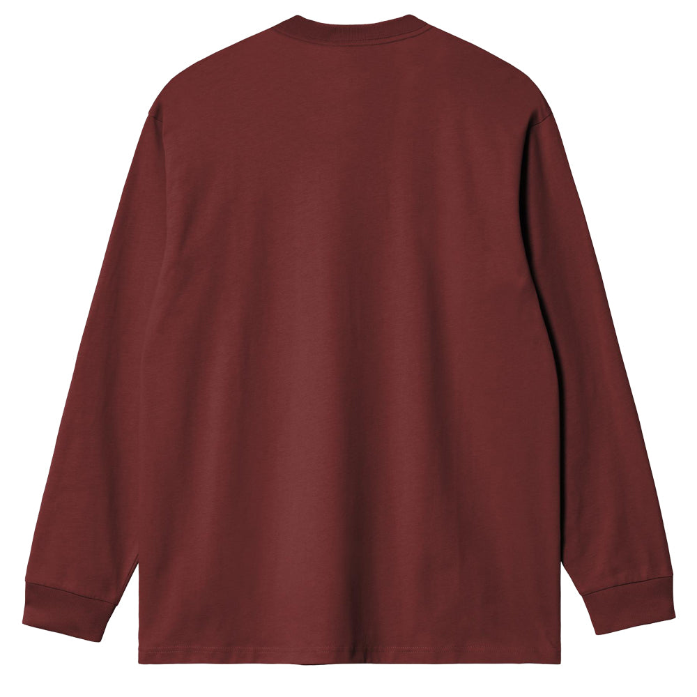Long Sleeve American Script T-Shirt - Amarone