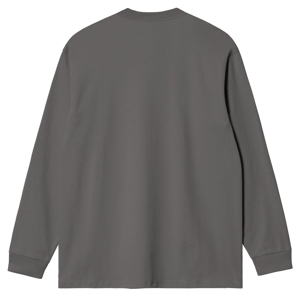Long Sleeve American Script T-Shirt - Graphite