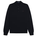 Long Sleeve Knitted Shirt - Navy