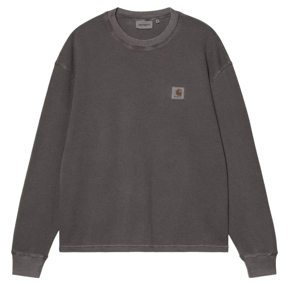 Long Sleeve Vista Waffle T-Shirt - Black