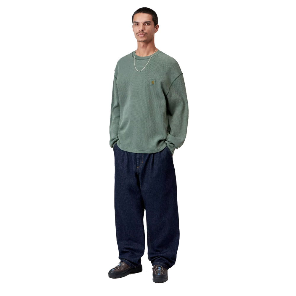 Long Sleeve Vista Waffle T-Shirt - Dark Scarab