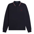 M3636  Polo Shirt- Navy/Snow White/Burnt Red