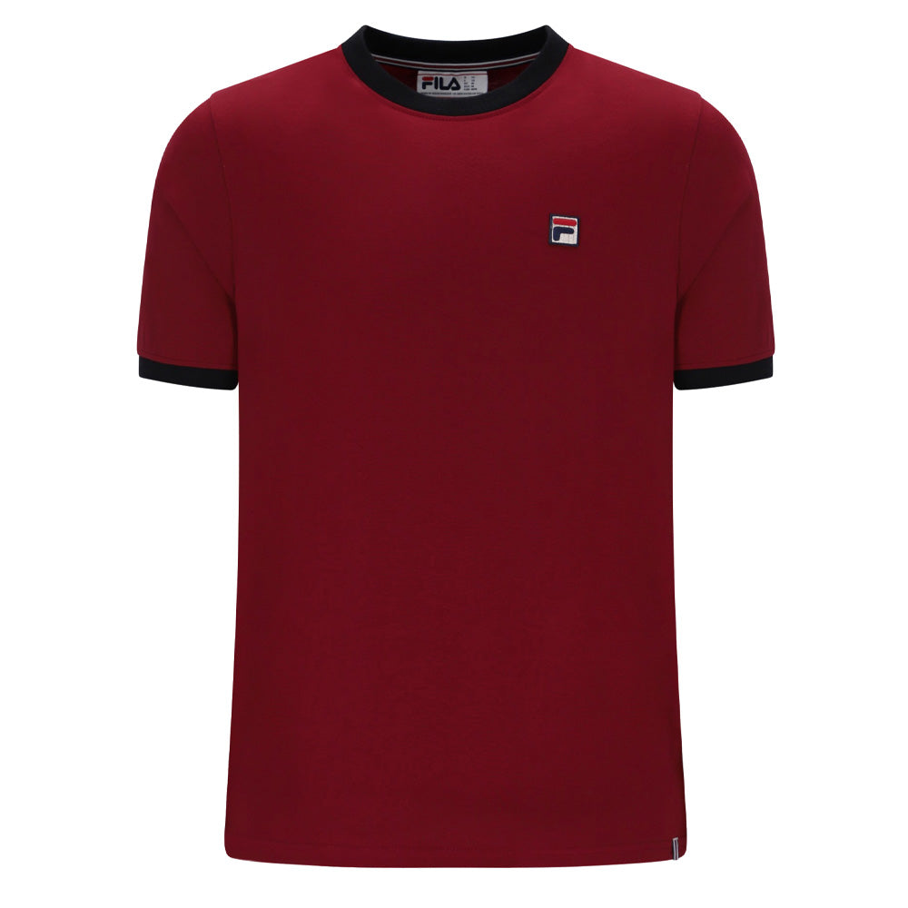 Marconi Essential Ringer T-Shirt - Tomato/Black