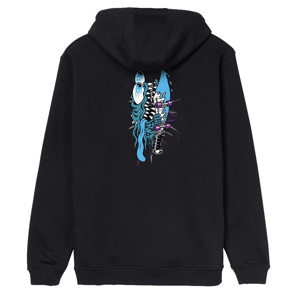 Meek Pinstripe Slasher Hoodie - Black