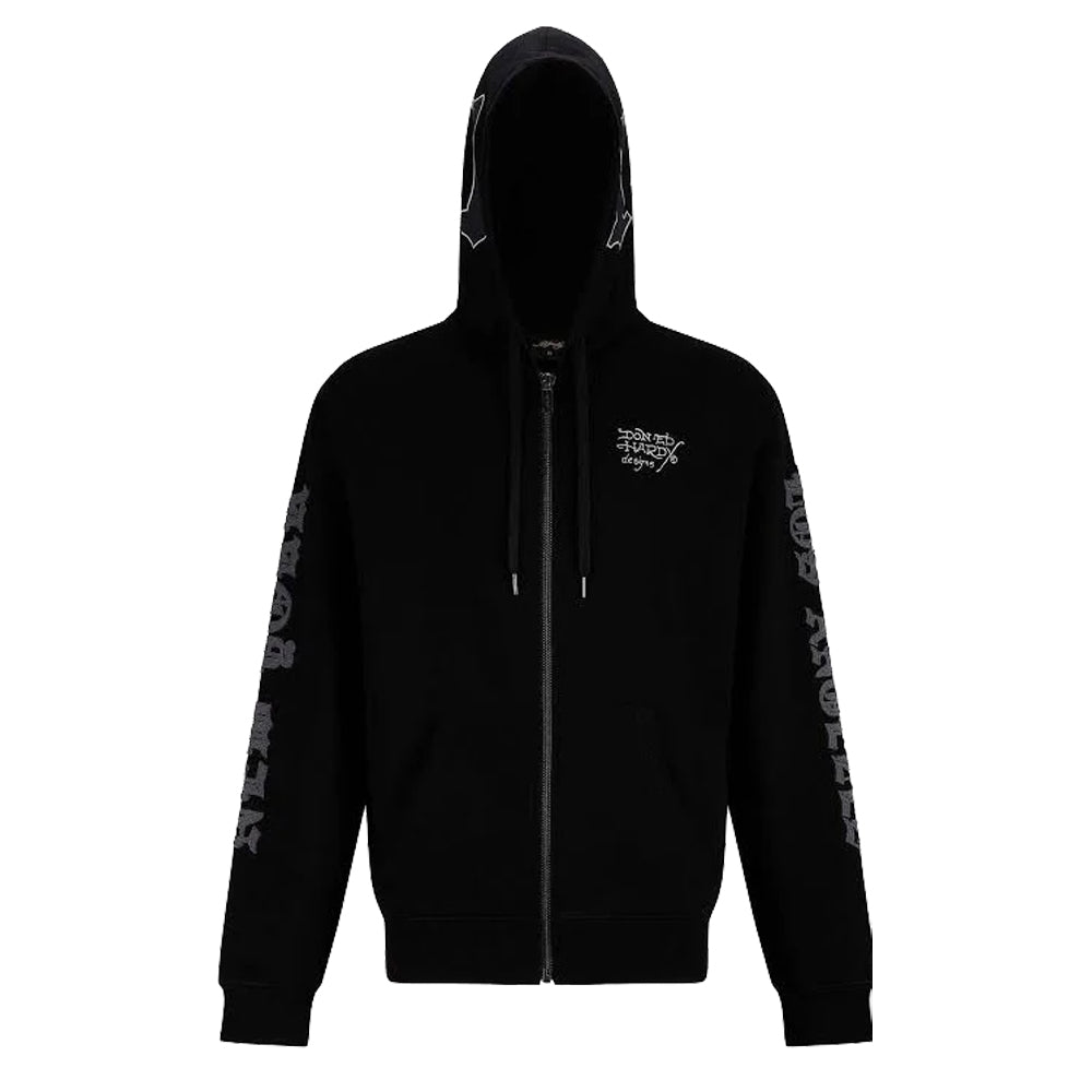Mono Montage Zip Hoodie - Black