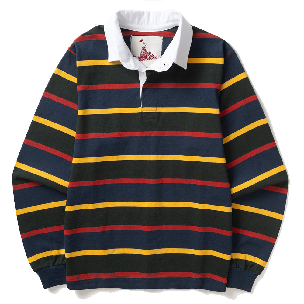 Classic Rugby Shirt - Forest Multi-Stripe