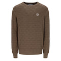 New Berto Knit Crewneck - Shitake/Gardenia
