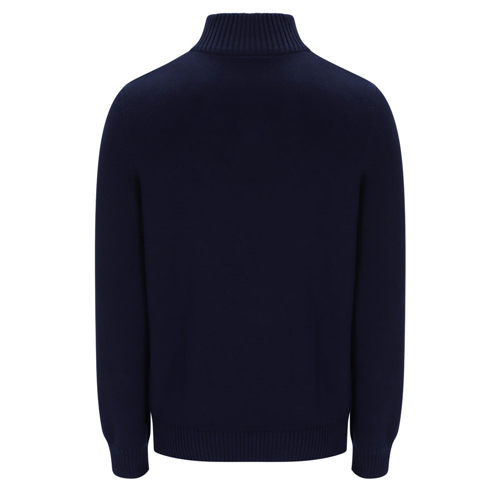 New Dallas 1/4 Zip Knit - Maritime Blue/Peyote