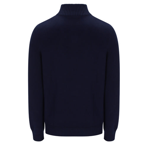 New Dallas 1/4 Zip Knit - Maritime Blue/Peyote