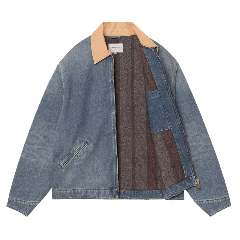 OG Detroit Jacket - Blue/Dusty H Brown, Old used wash