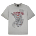 Oil Wash Storming New York Graphic Relaxed T-Shirt - Grey