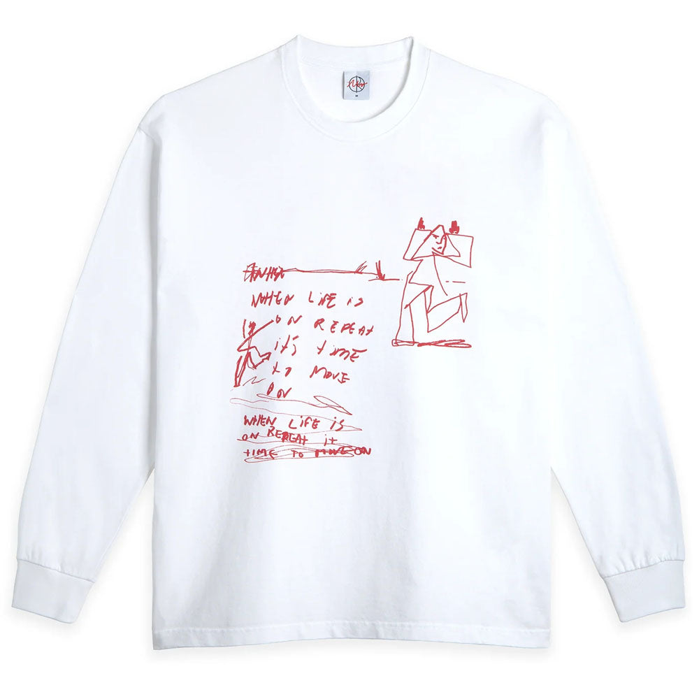 On Repeat Long Sleeve T-Shirt - White
