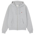 One Point Zip Hoodie - Grey Heather