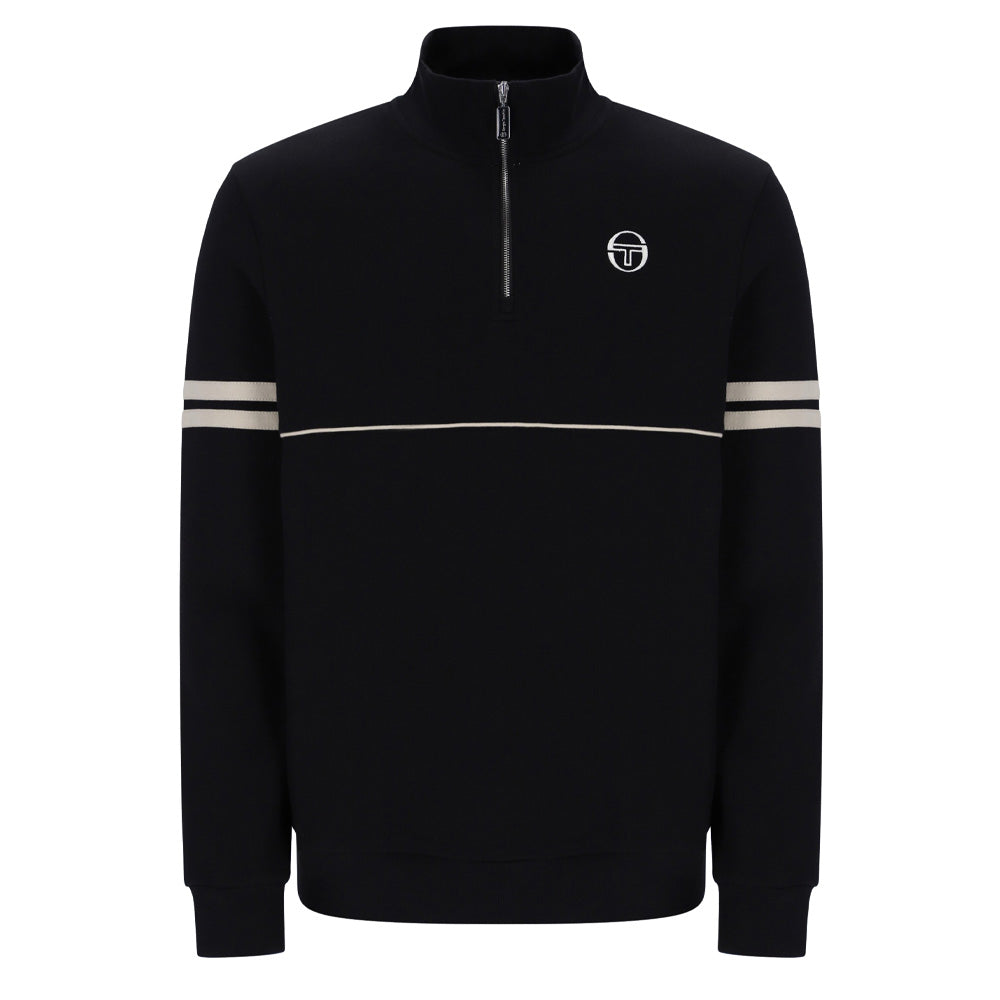Orion 1/4 Zip Sweat - Black/Peyote