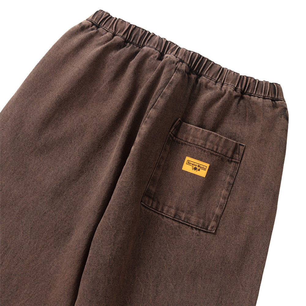 Over-Dyed Easy Chef Pants - Umber