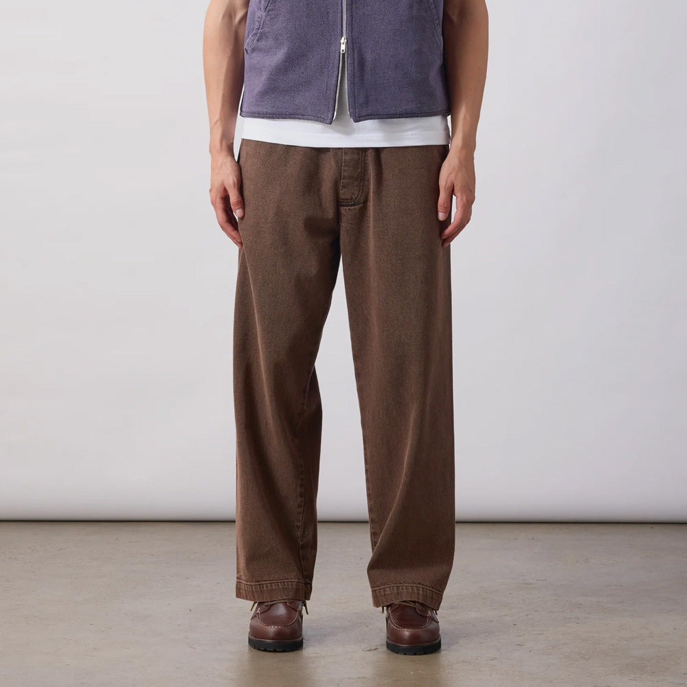 Over-Dyed Easy Chef Pants - Umber