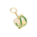Oversized Floral Keychain - Gold