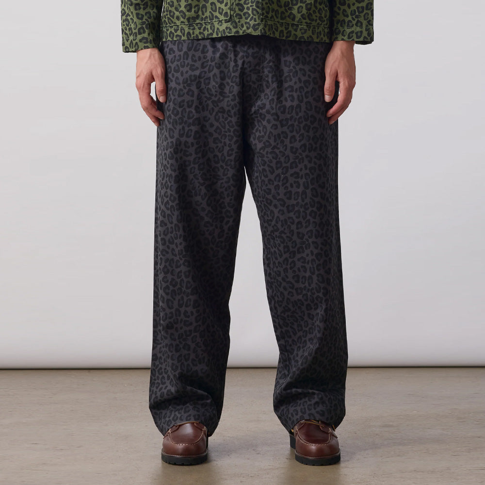 Patterned Easy Chef Pants - Black Leopard